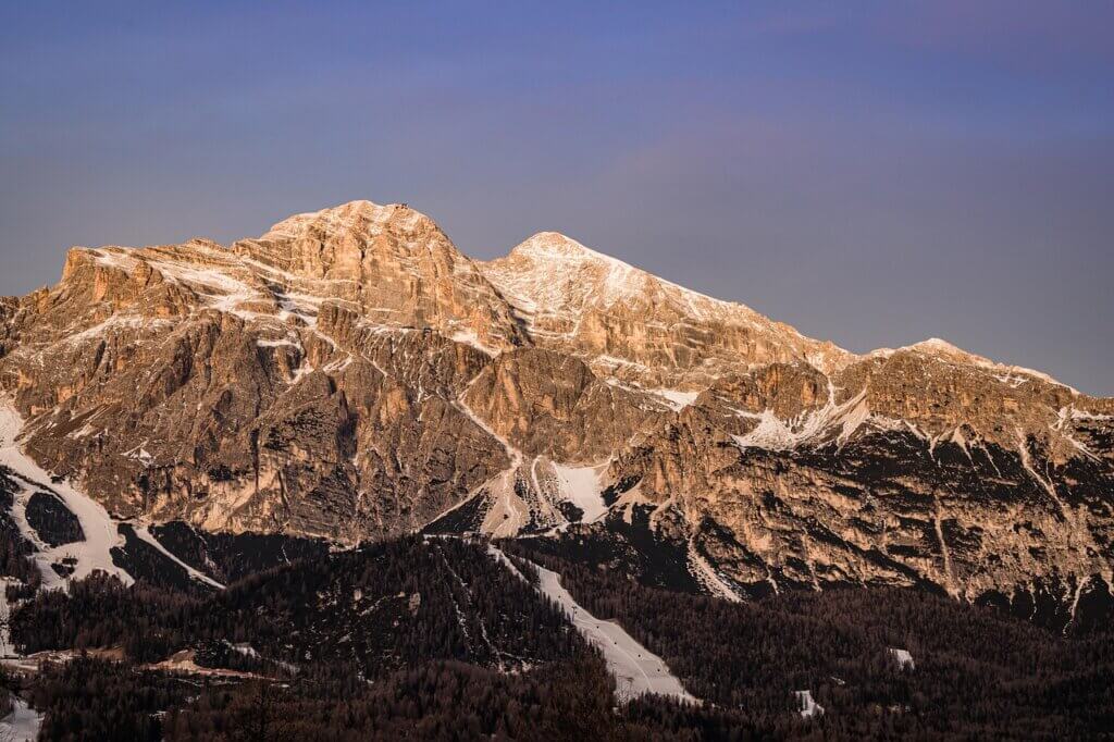 cortina d'ampezzo, mountain, italy, ski mountain, mountain range, pine forest, trees, snow, travel, scenic, nature