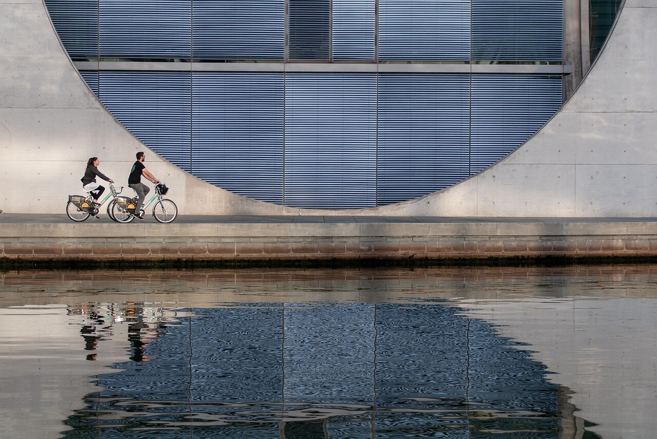 architecture, bike ride, city, urban, building, bicycles, cycling